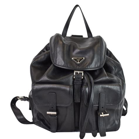 prada double bag nero abete|prada leather backpack.